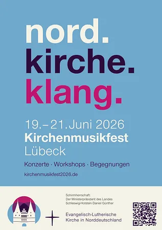 Plakat der gemeinsamen Konzertes der Hymnus-Chorknaben Stuttgart und der Lübecker Knabenkantorei an St. Marien